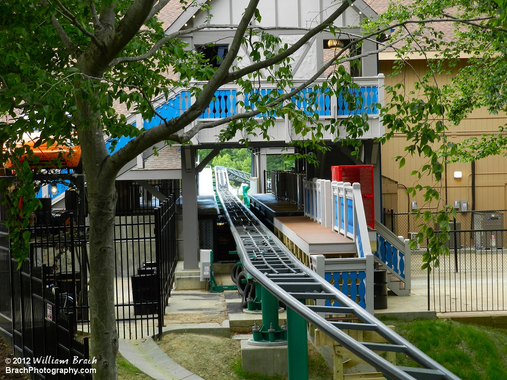 Empty Verbolten station.  Ride was down for mechanical issues the day I visited in 2012.