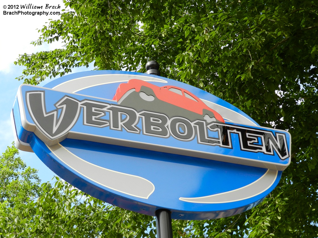 Verbolten's entrance sign.