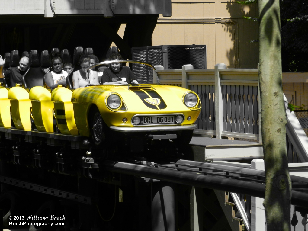 Verbolten's yellow train awaiting its adventure.