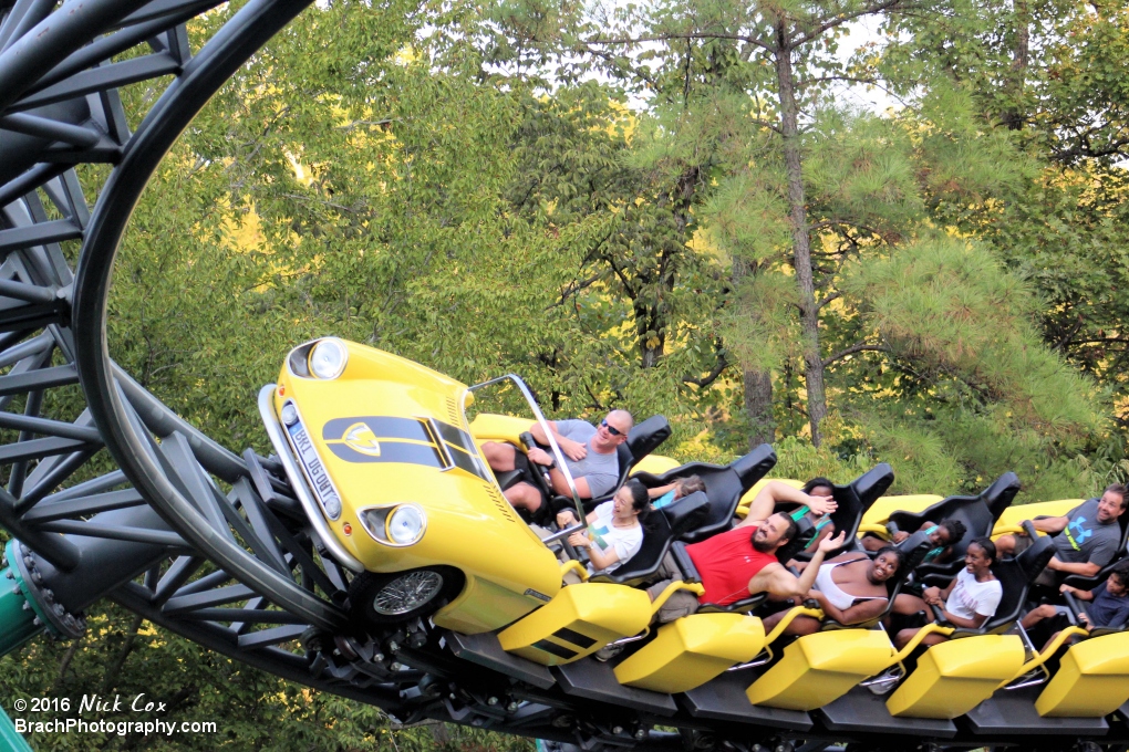 Verbolten right after the air time hill heading into the brake run.