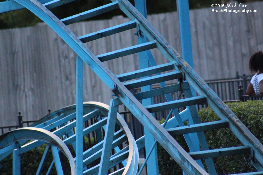 The drop of the kid's coaster.