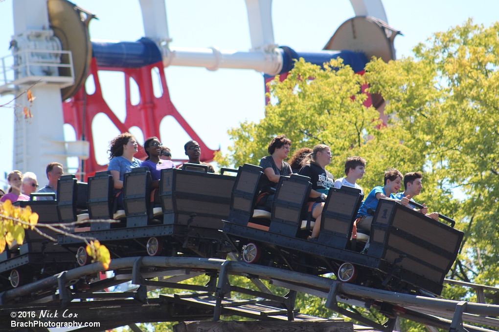 Riders enjoying the mine ride.