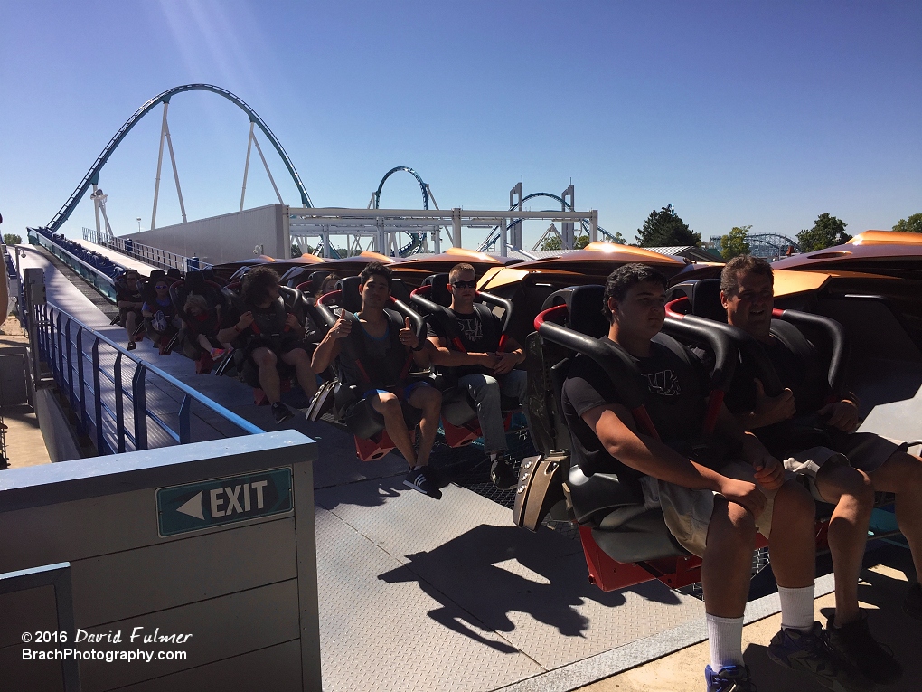 GateKeeper train entering the station from the brake run.