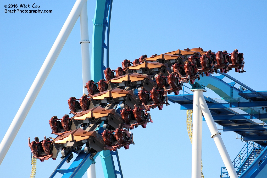 The train headed up into the mid-course brake run.