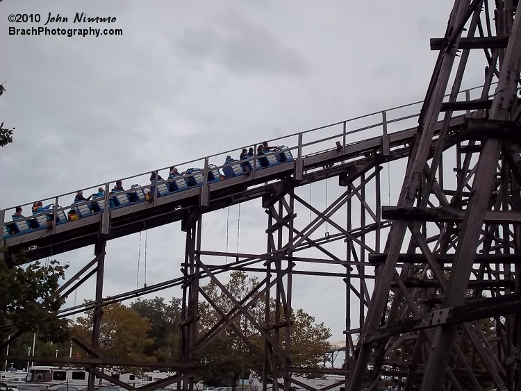 Gemini going up the lift hill.