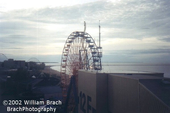 Views of the Big Wheel, Diaster Transport, Wicked Twister and Magnum from the Space Spiral.