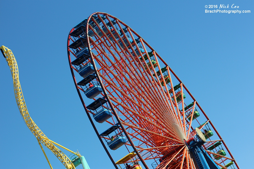 The wheel with a spine of Twister in the background.