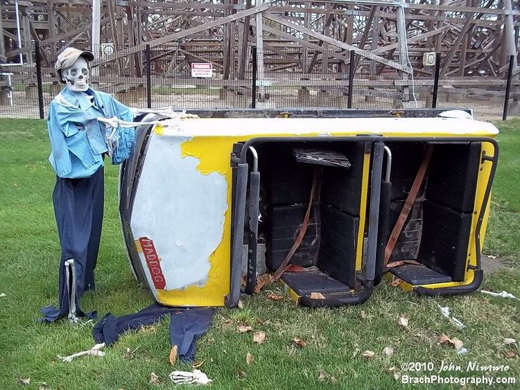 You can certainly trust a skeleton to kill another skeleton with an old Wildcat coaster car.