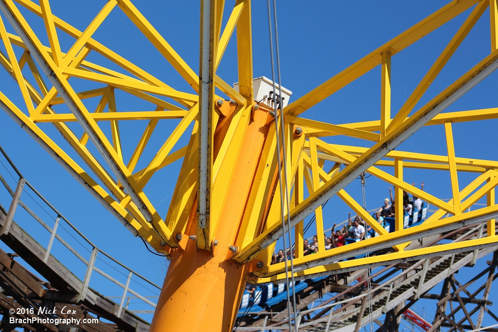 The supports of the ride.