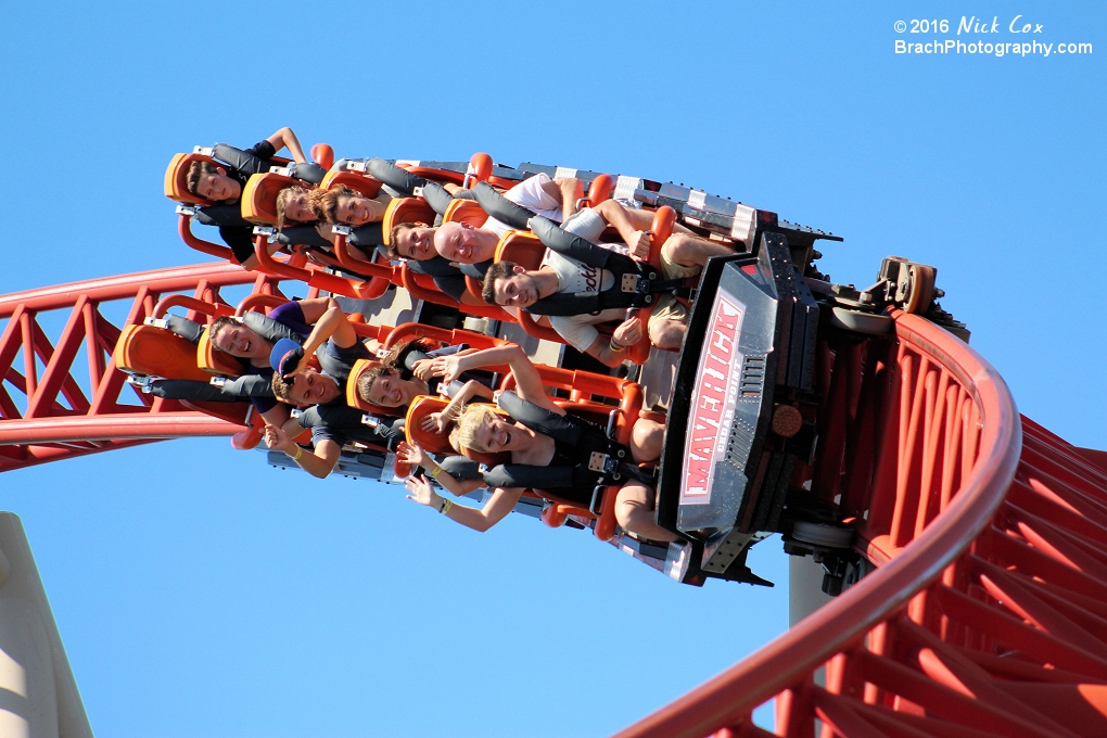 The train going around after the launch.