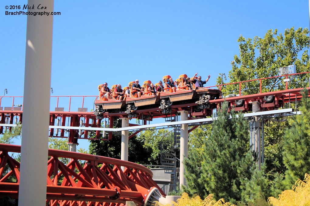 The train on the brake run.