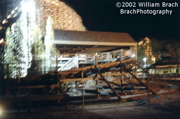 Mean Streak's station at night.