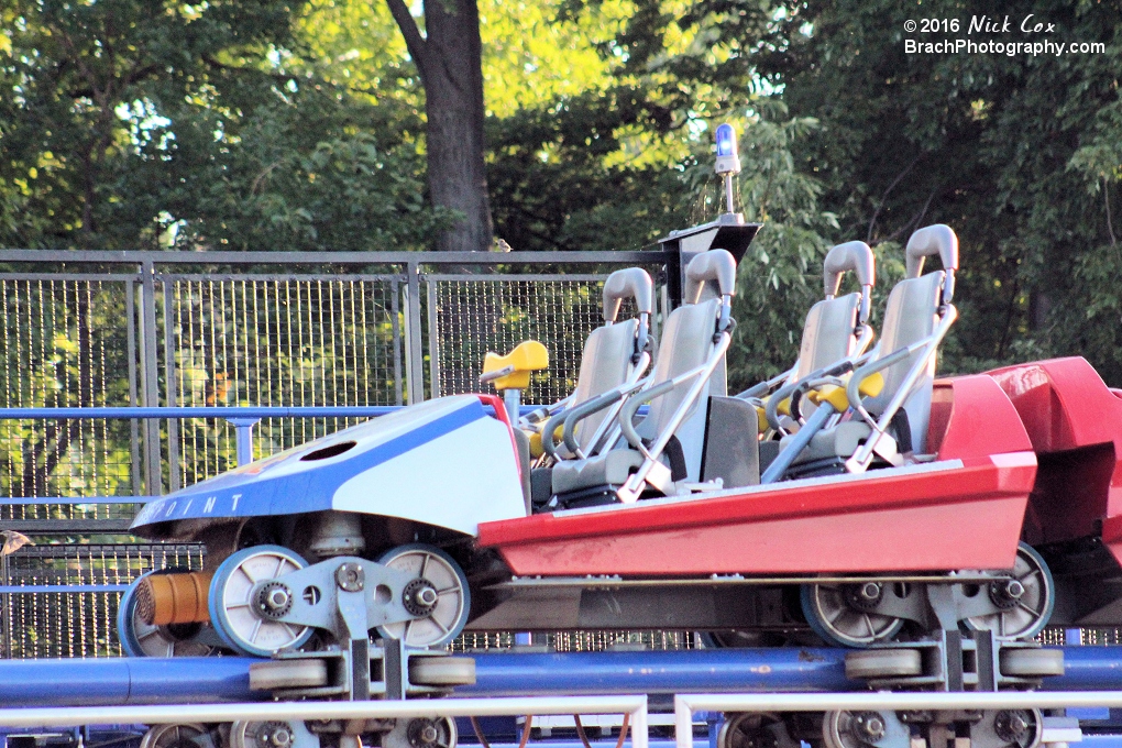 Train resting before opening.