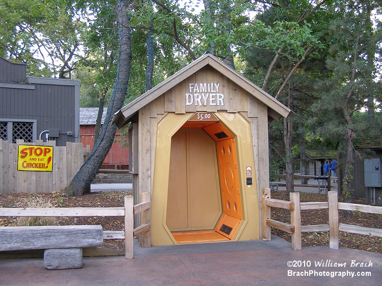 Seen over by Shoot the Rapids.  In the hot summer days, who would want to stand in there and have hot air blown on them?!