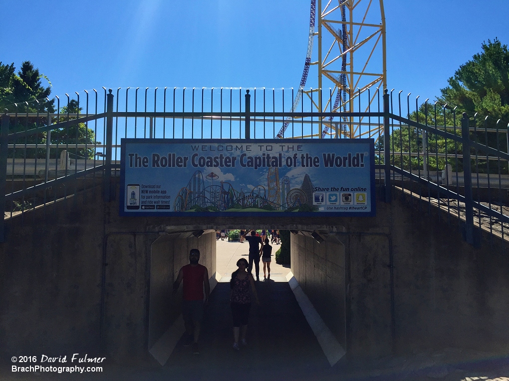 Entry tunnel from the Soak City side of the park.