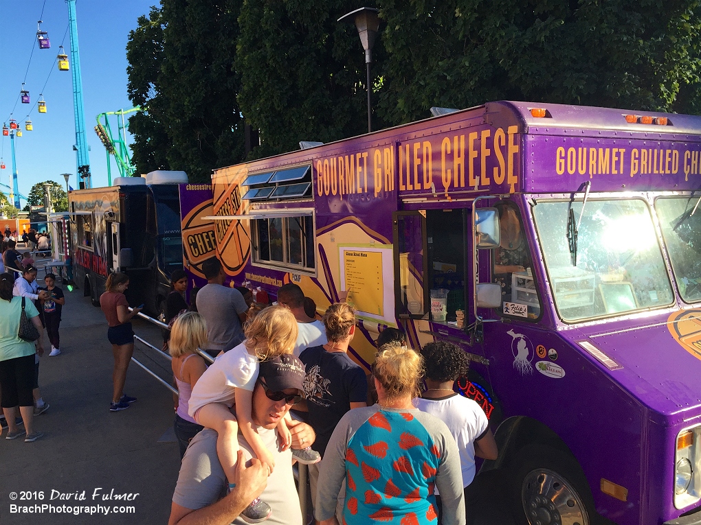 The Road Trip Food Truck sets up both inside the park and outside at the beach.  The menu varies depending on where the truck is located.  The foods are unique to taste.