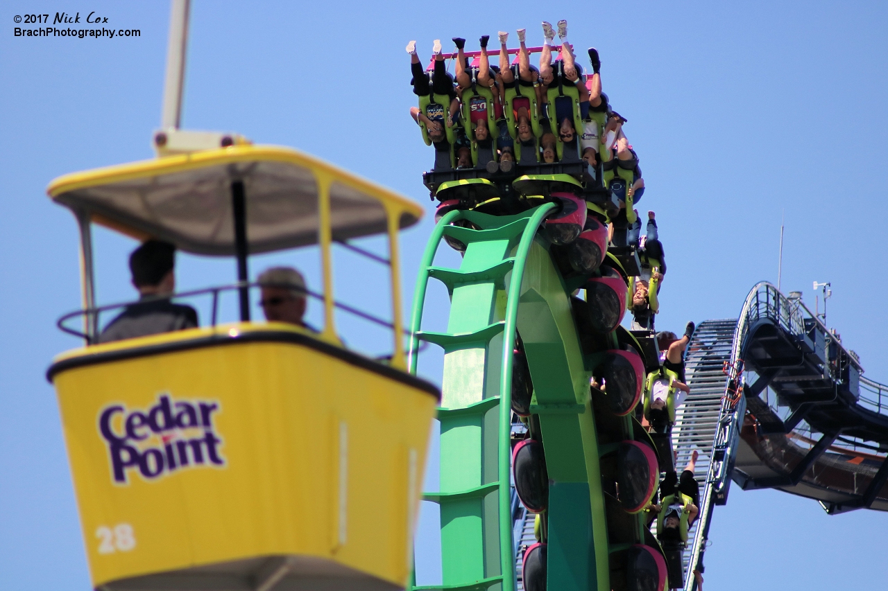 Raptor with the Skyride in the foreground.