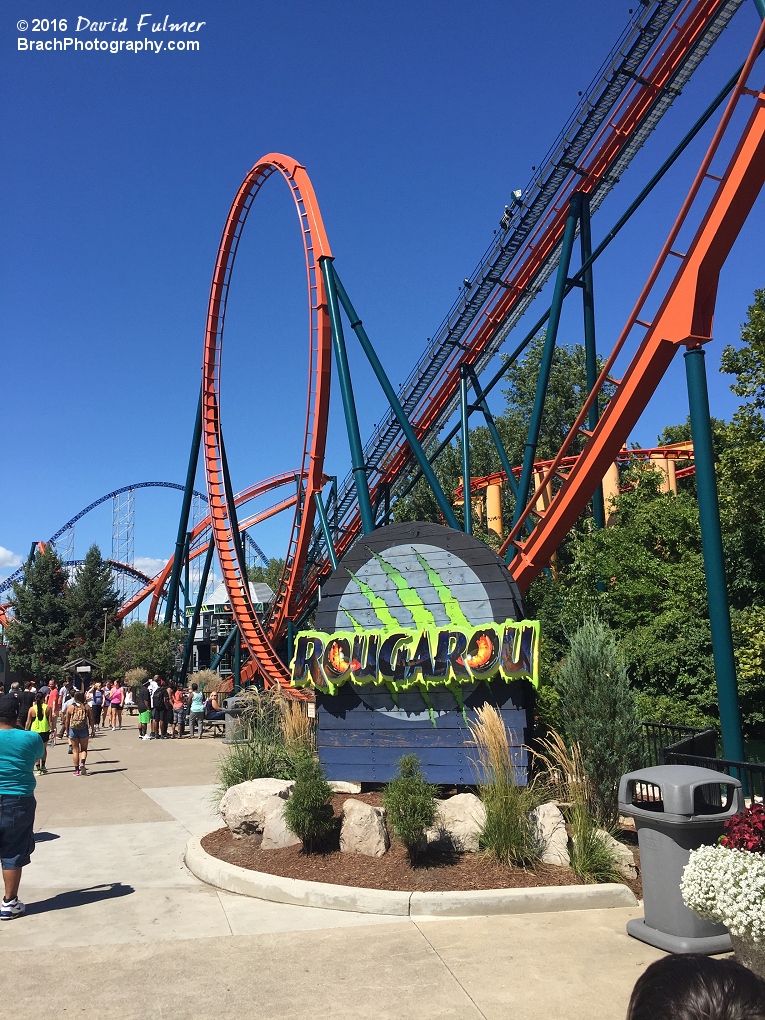 Rougarou was once known as Mantis - the park's stand-up coaster.  For the 2015 season, Rougarou was introduced as a floorless coaster.