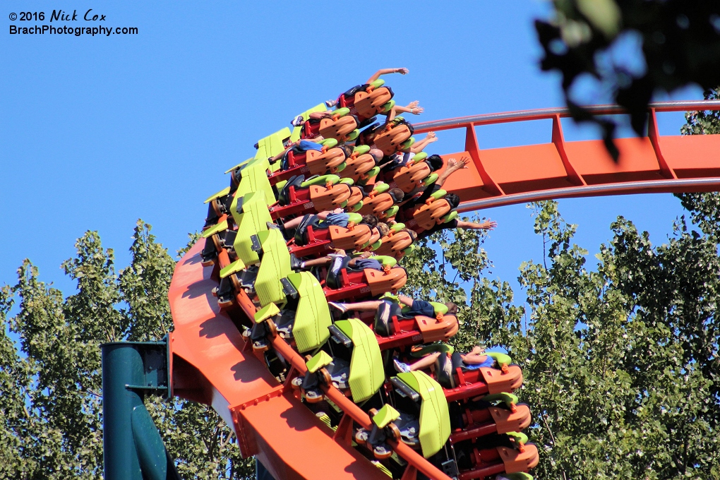 The train going around one of the turns.