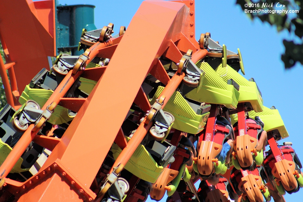 A close-up of the corkscrew.