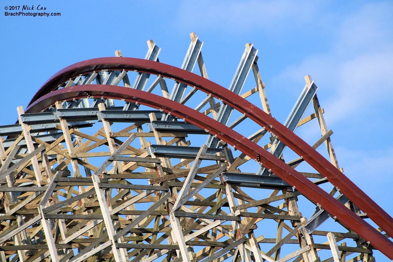 The construction on the former Mean Streak roller coaster.