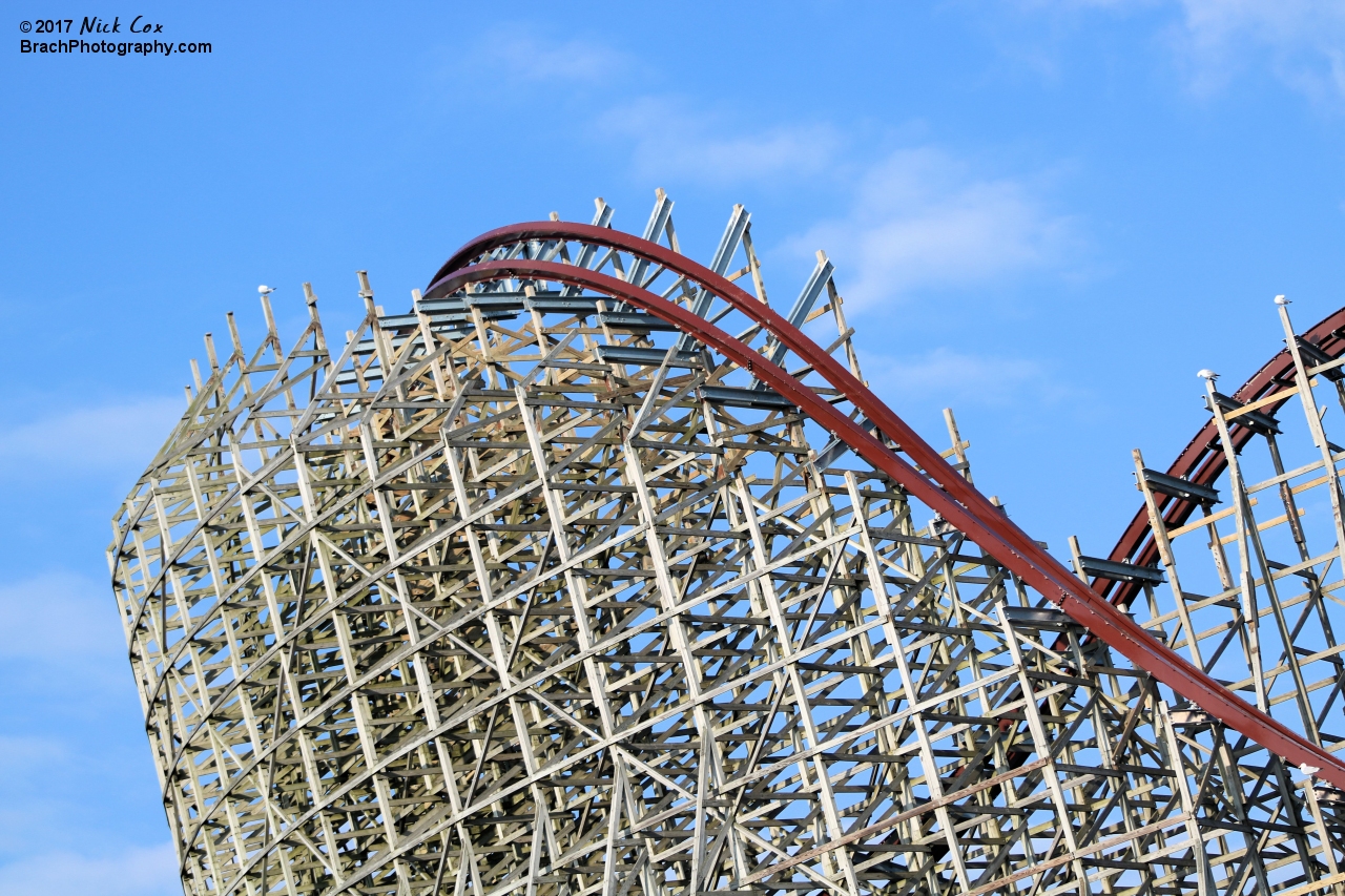 The construction on the former Mean Streak roller coaster.