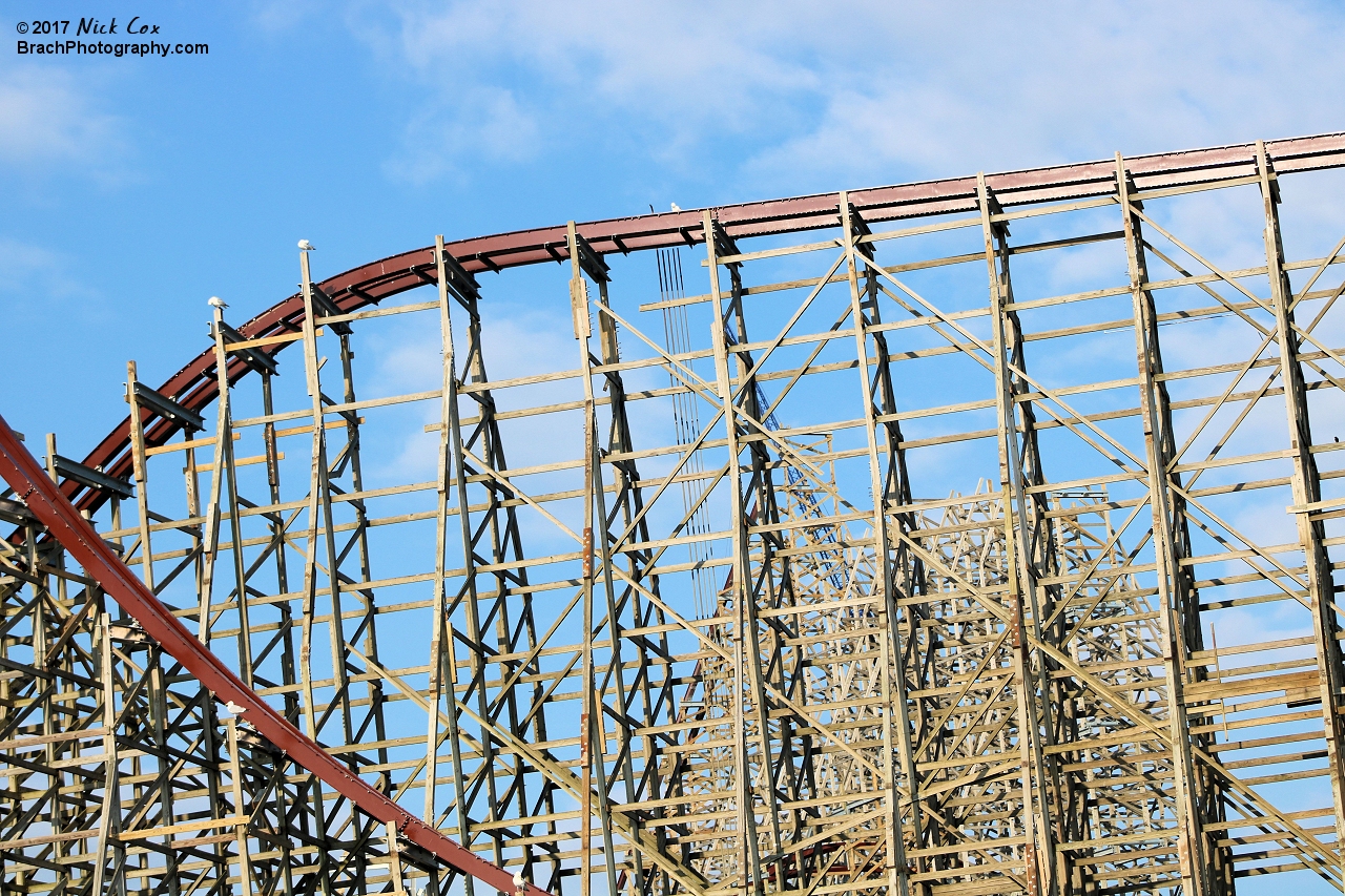 The construction on the former Mean Streak roller coaster.