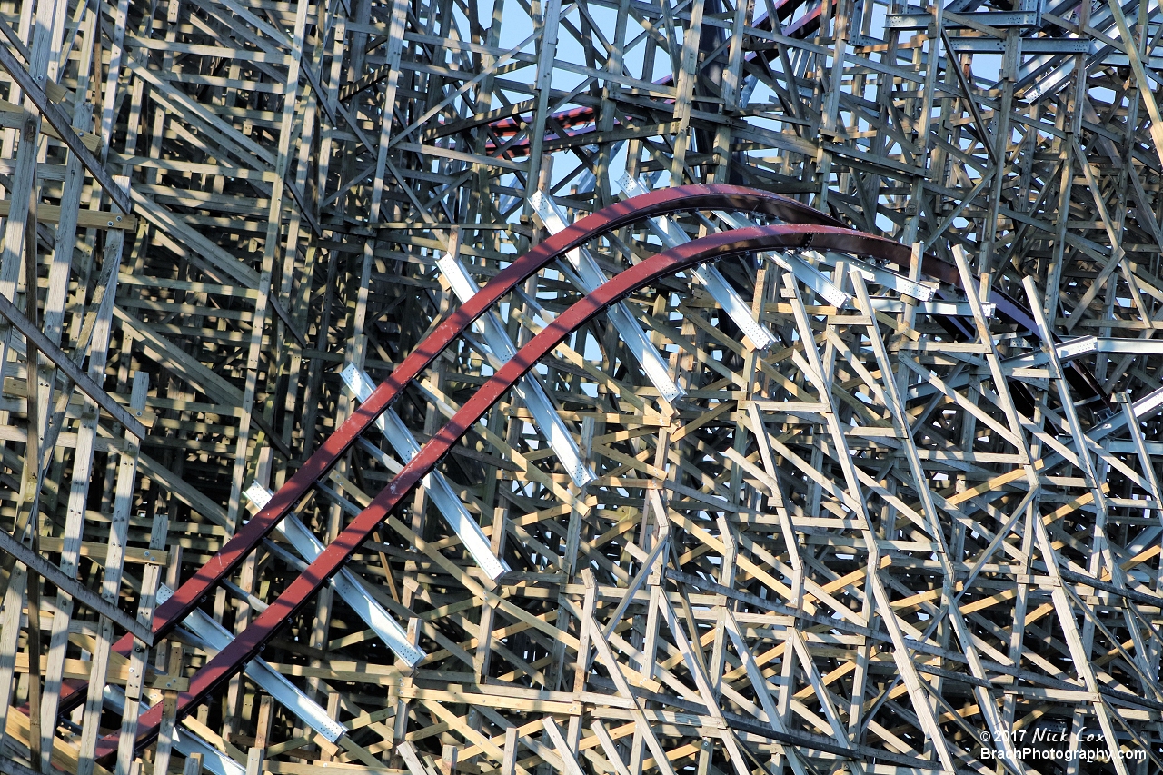 The construction on the former Mean Streak roller coaster.