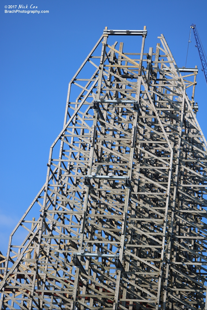 The construction on the former Mean Streak roller coaster.