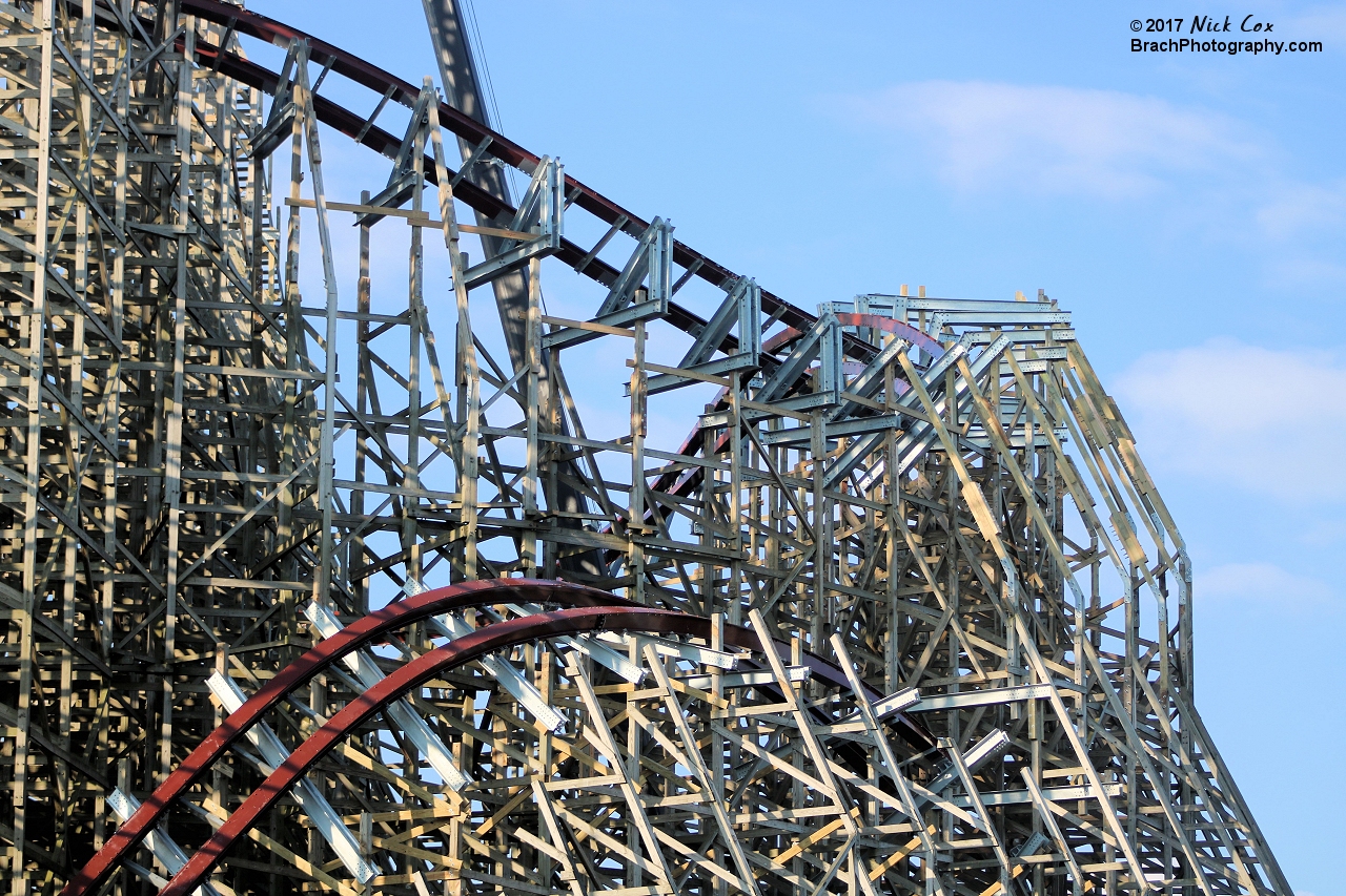 The construction on the former Mean Streak roller coaster.