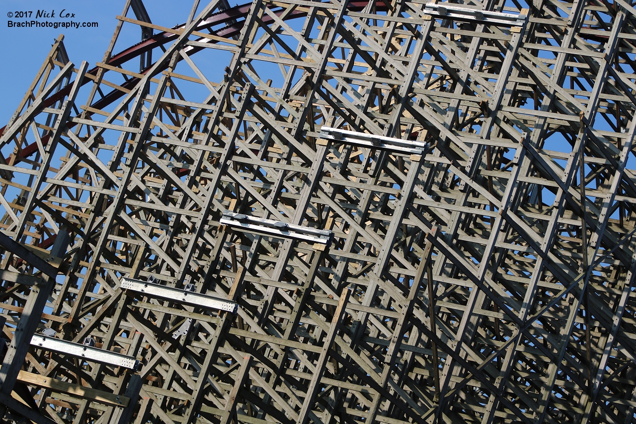 The construction on the former Mean Streak roller coaster.