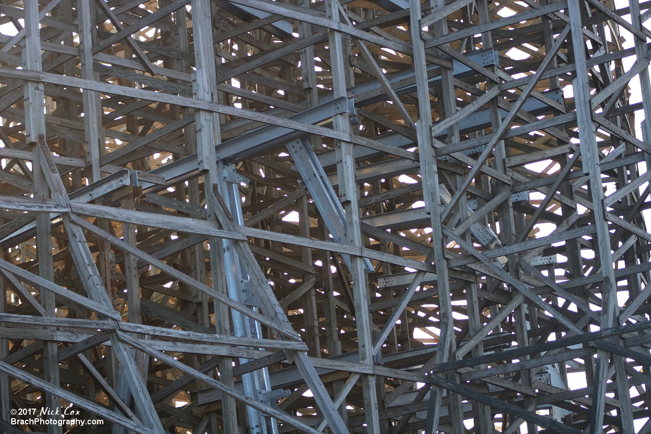 The construction on the former Mean Streak roller coaster.