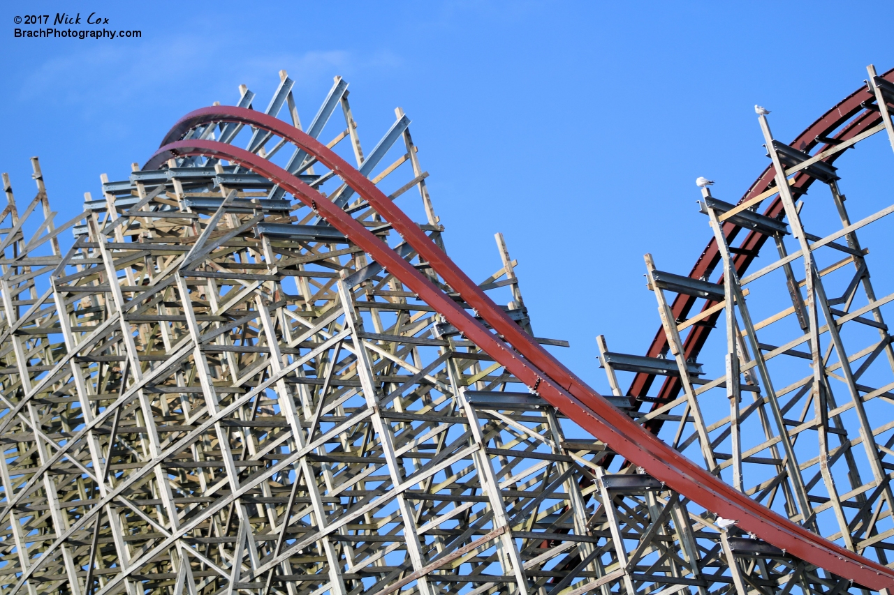 The construction on the former Mean Streak roller coaster.