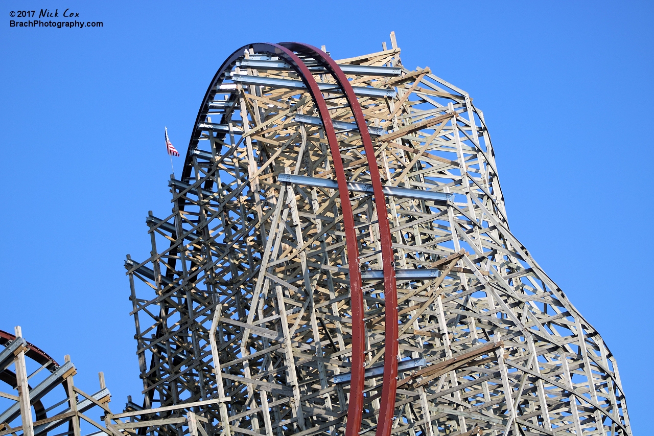 The construction on the former Mean Streak roller coaster.