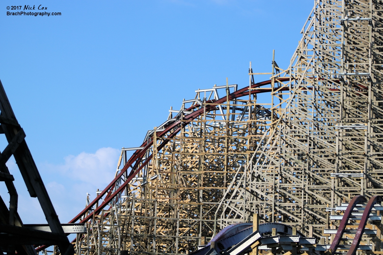 The construction on the former Mean Streak roller coaster.