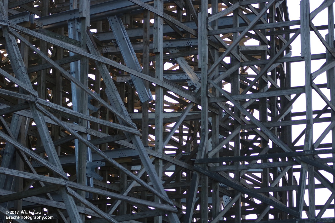 The construction on the former Mean Streak roller coaster.