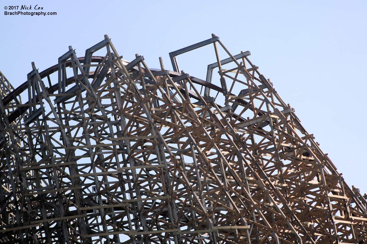 The construction on the former Mean Streak roller coaster.