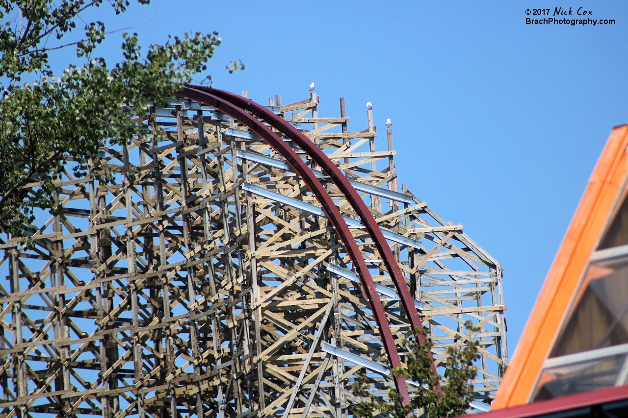 The construction on the former Mean Streak roller coaster.