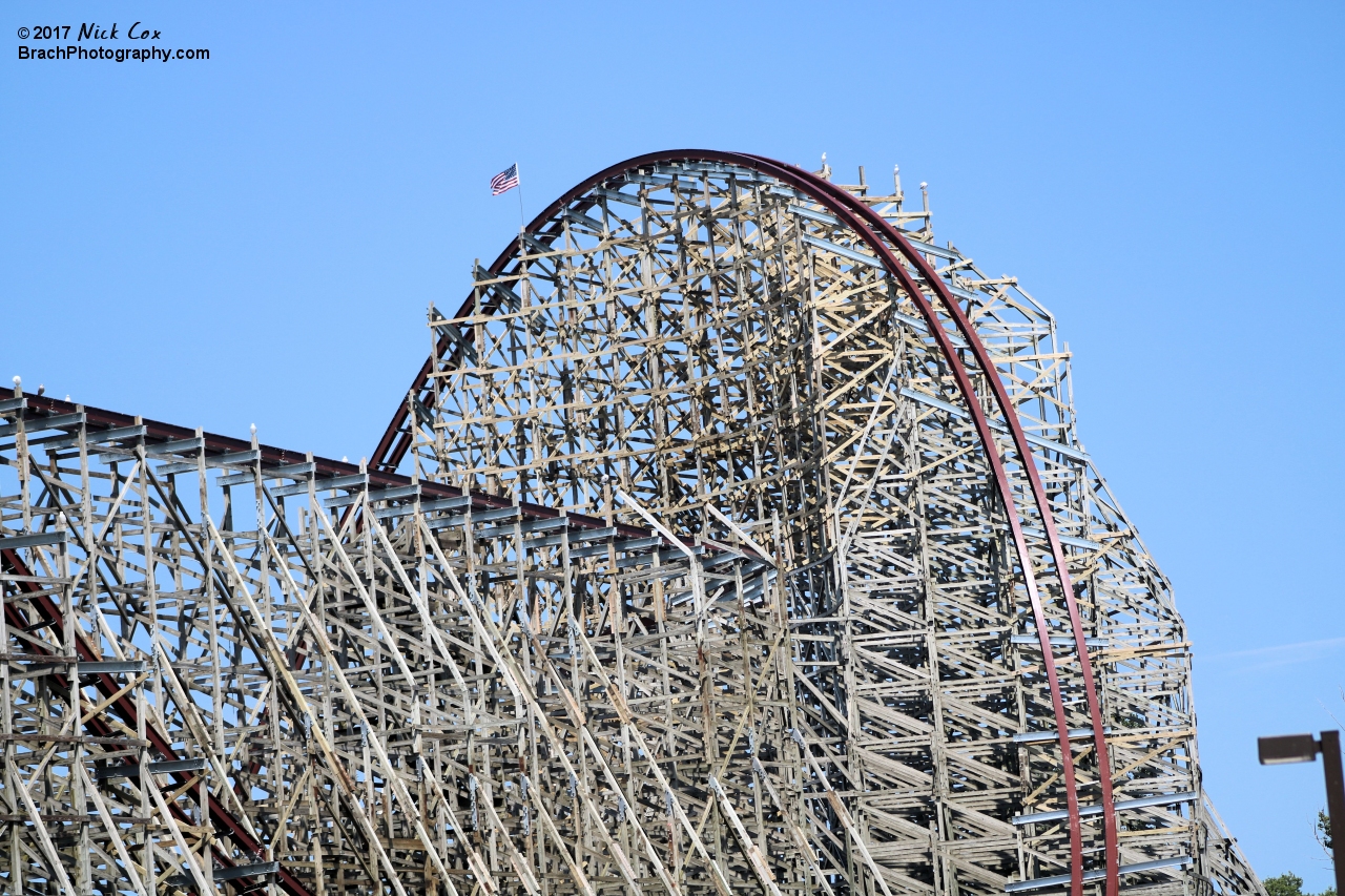 The construction on the former Mean Streak roller coaster.