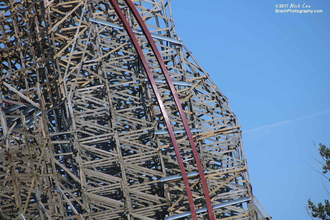 The construction on the former Mean Streak roller coaster.