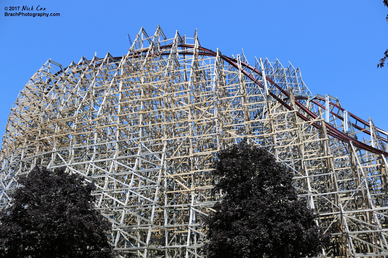 The construction on the former Mean Streak roller coaster.