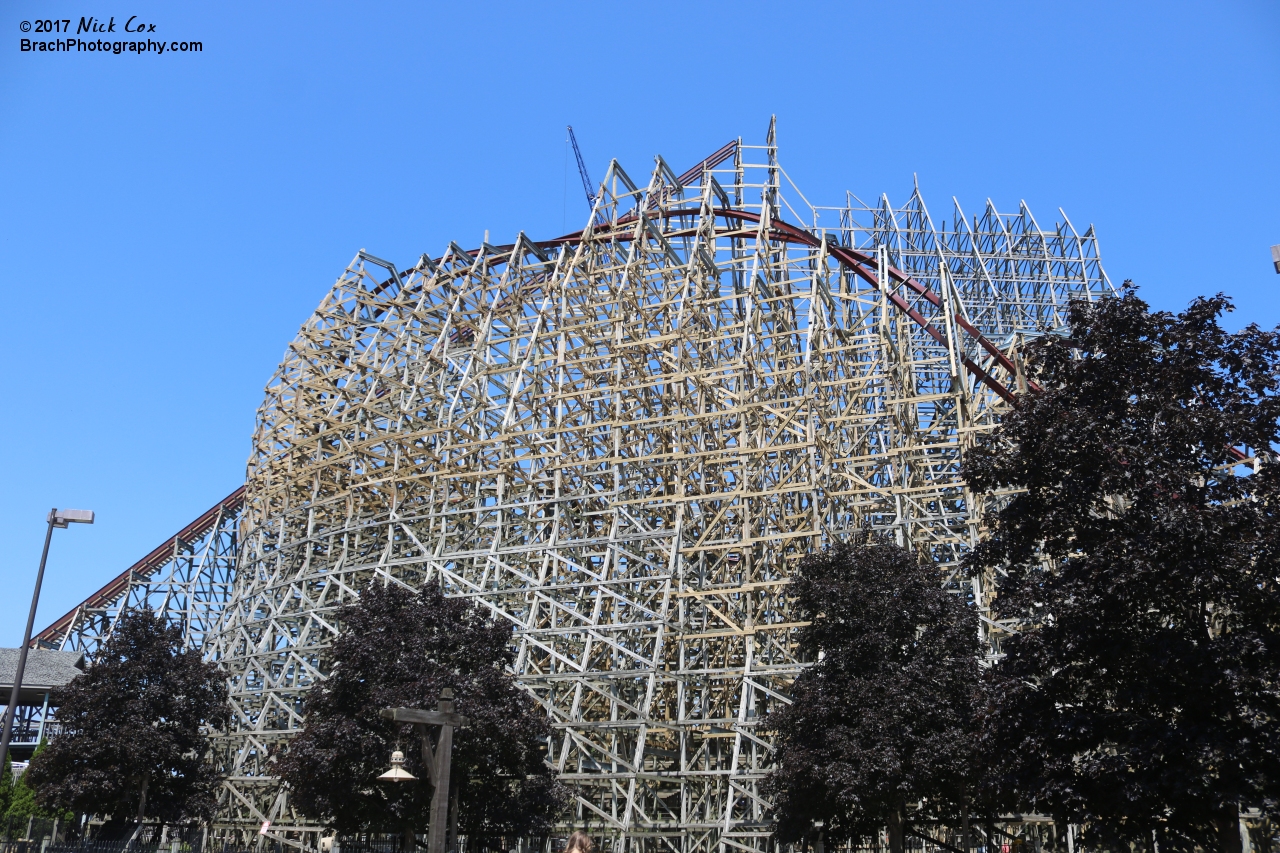 The construction on the former Mean Streak roller coaster.