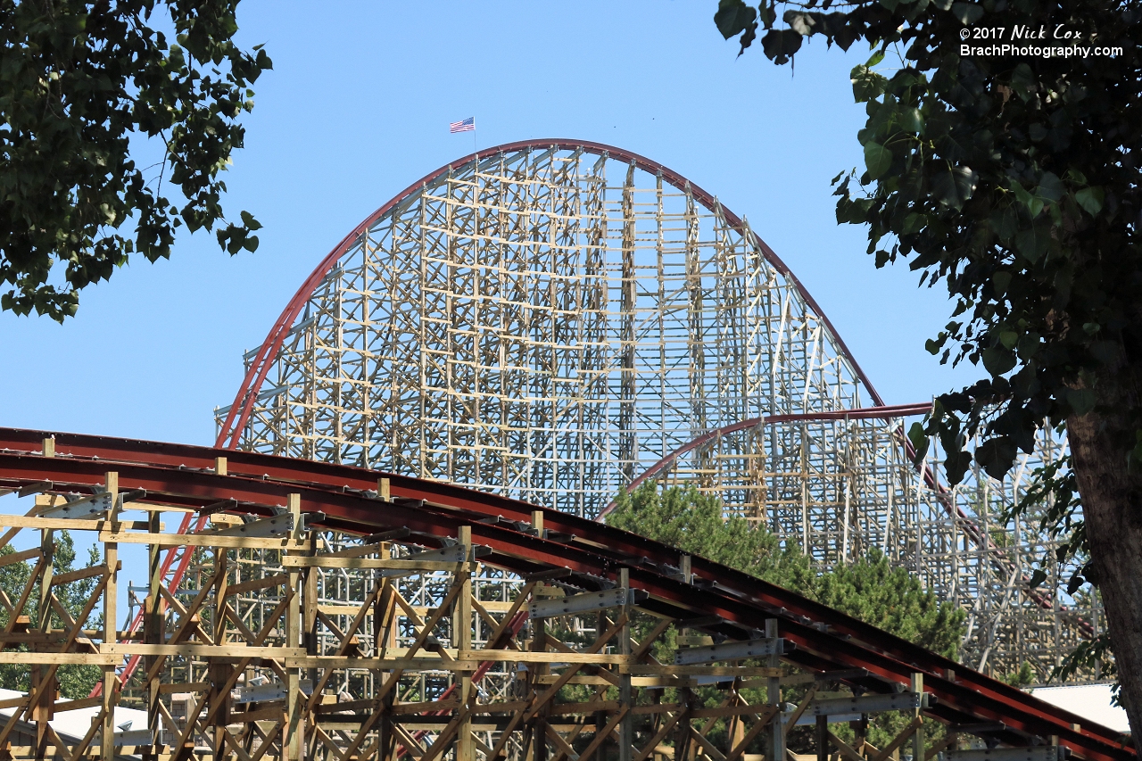 The construction on the former Mean Streak roller coaster.