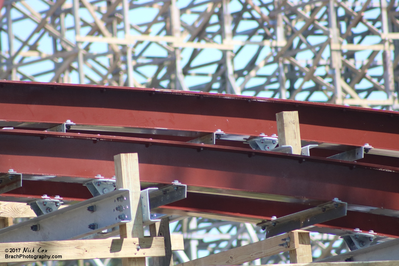 The construction on the former Mean Streak roller coaster.