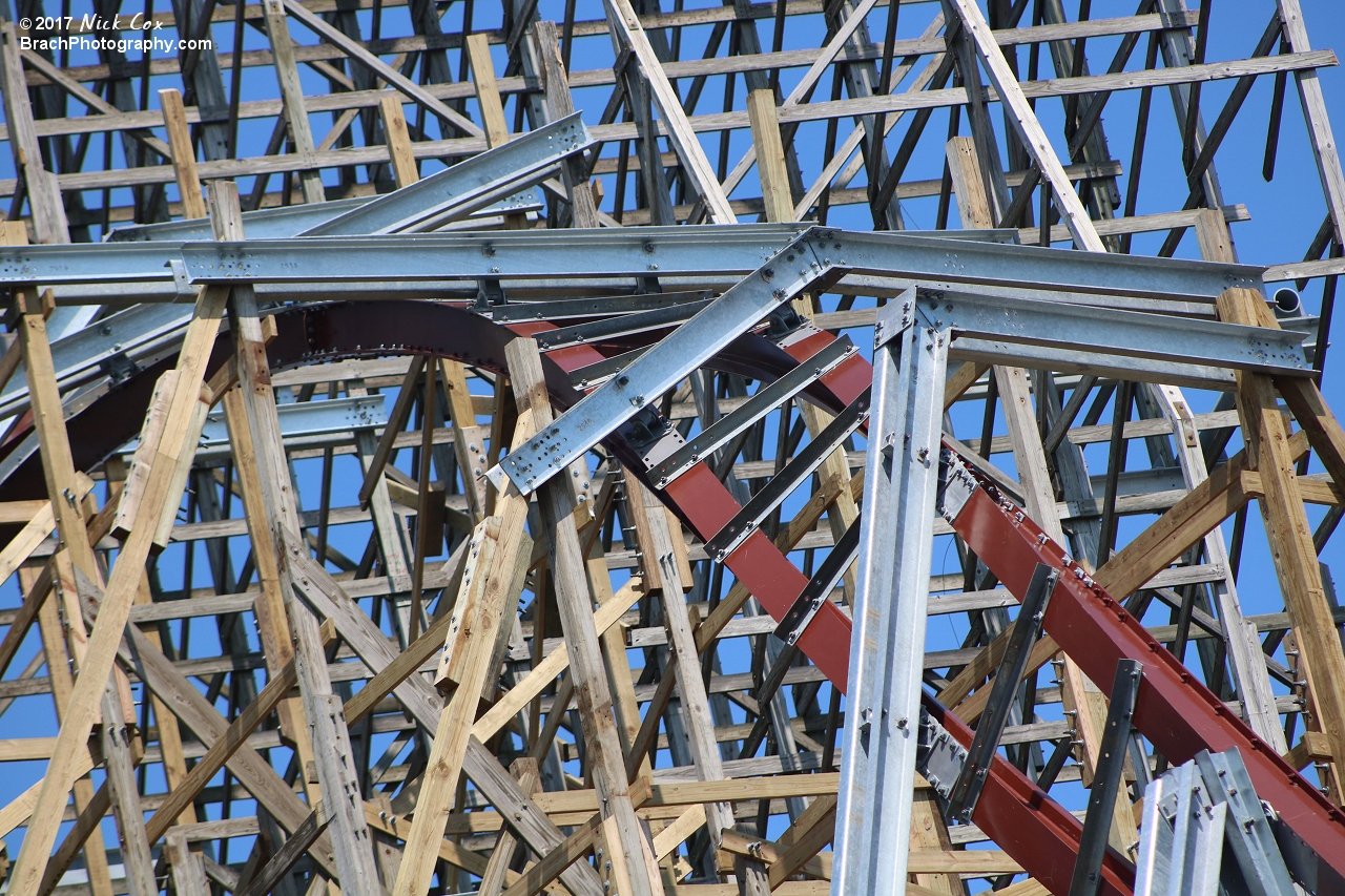 The construction on the former Mean Streak roller coaster.