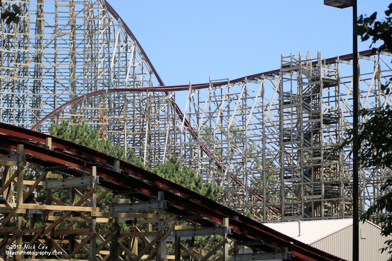 The construction on the former Mean Streak roller coaster.