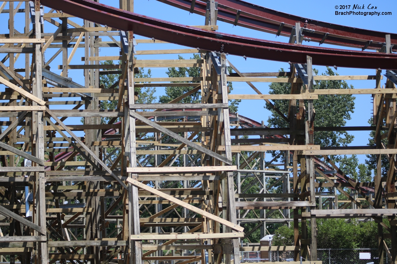 The construction on the former Mean Streak roller coaster.