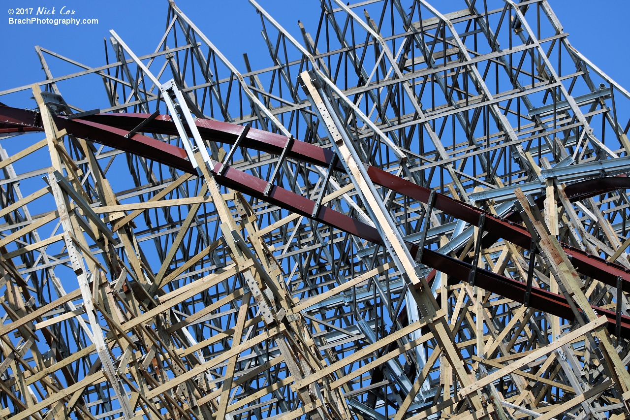 The construction on the former Mean Streak roller coaster.