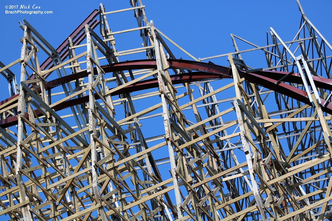 The construction on the former Mean Streak roller coaster.