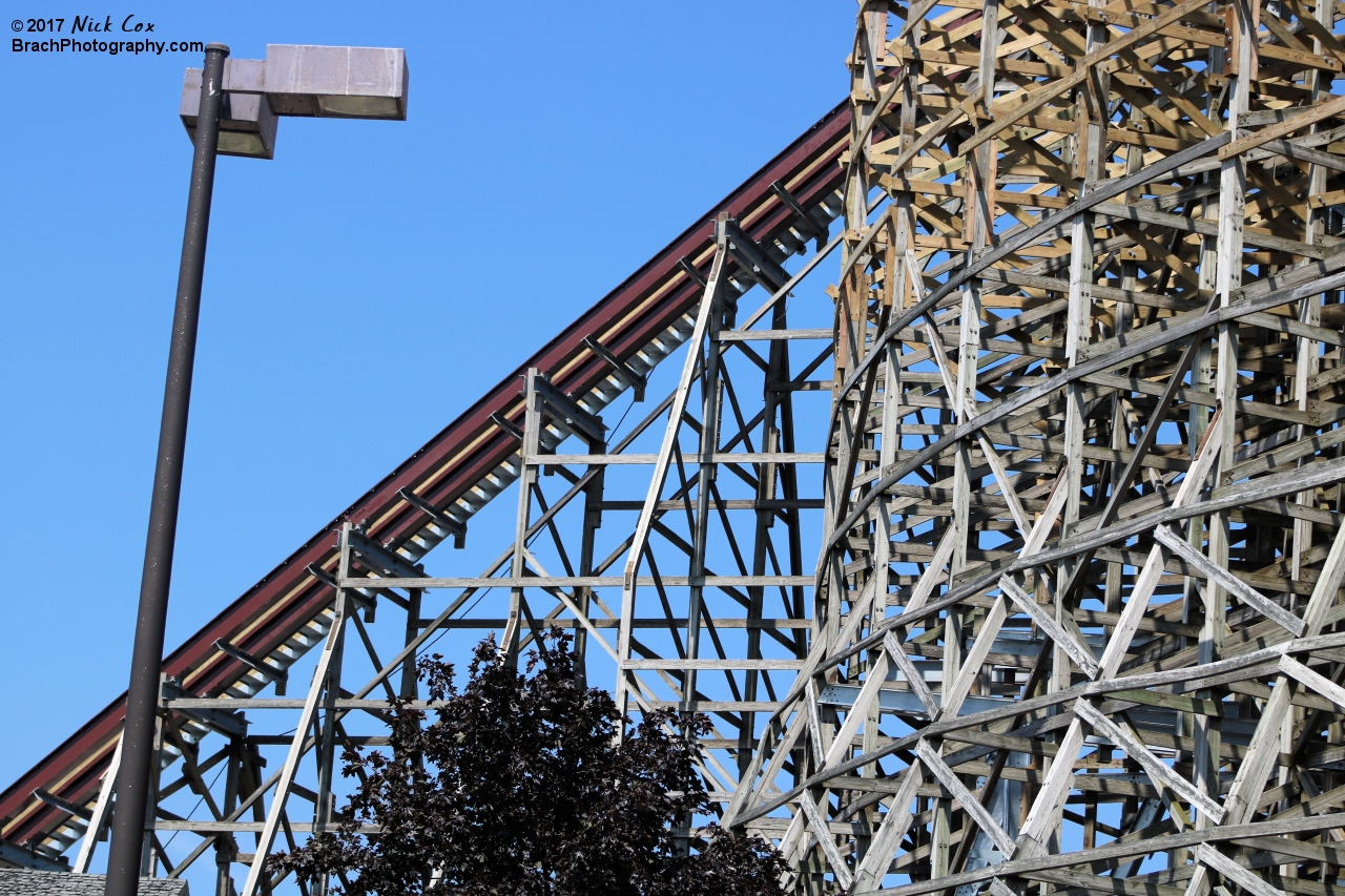 The construction on the former Mean Streak roller coaster.